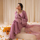 Luxury Embroidered Georgette Suit Set with Coordinated Dupatta and Palazzo