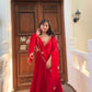 Red Designer Gown and Pant Set with Dupatta – All-Side Sequin Embroidery in Georgette
