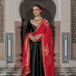 Designer Three-Piece Gown in Chinon with Bandhani Dupatta & Latkan Dori Work