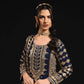 Fully Stitched Faux Georgette Suit Set with Embroidered Kurta Pant and Dupatta