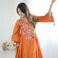 Boho-Inspired Pure Khadi Cotton Set with Sequence & Mirror Embroidery