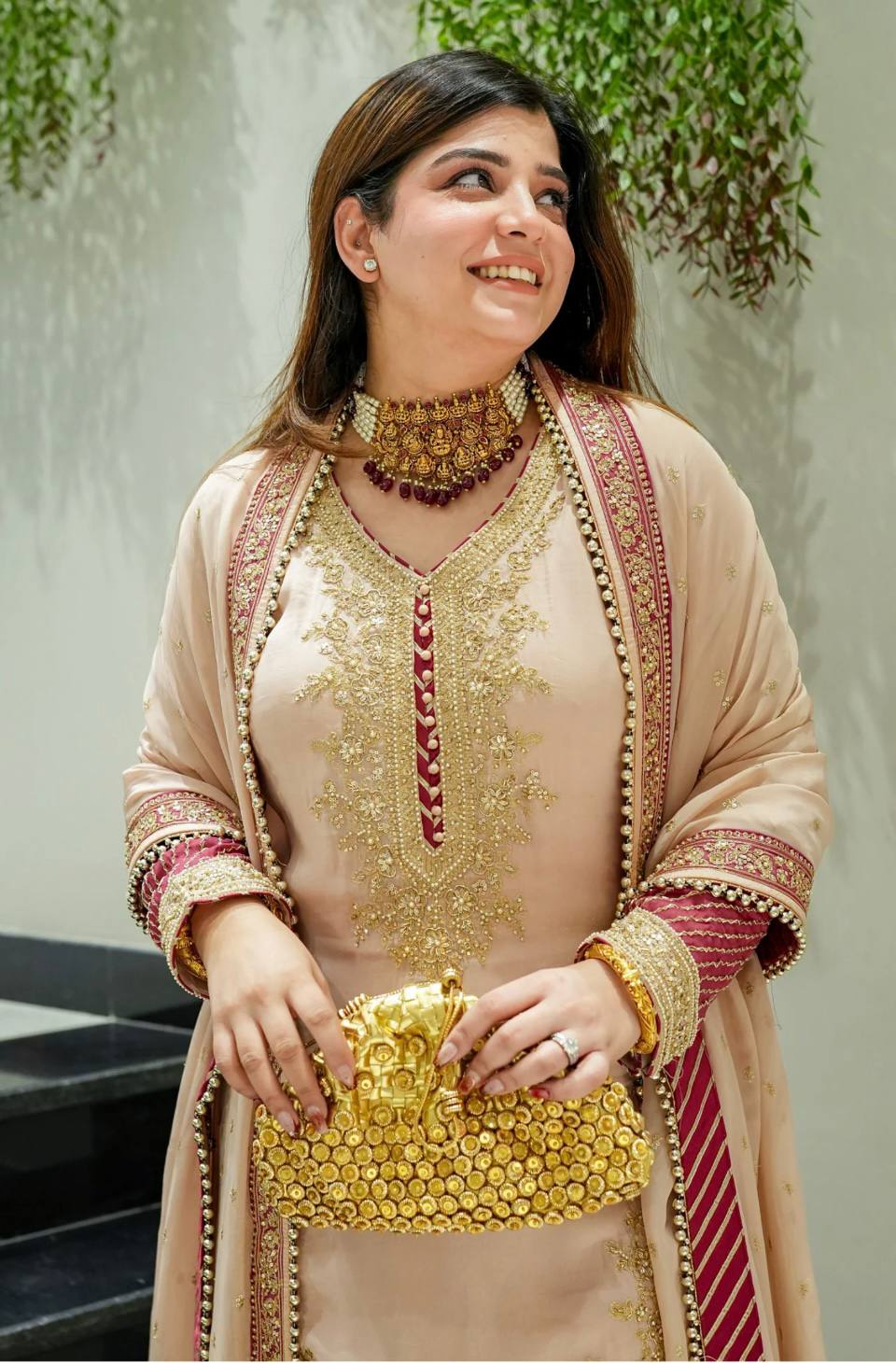 Artisan Craftsmanship Behind the Heavy Embroidery and Fabric Quality of This Party Wear Set