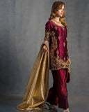 Exclusive Designer Punjabi Salwar Suit with Sequin Embroidery and Matching Dupatta