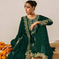 Fully Stitched Maroon Faux Georgette Kurta Plazo Dupatta Set with Intricate Coding and Rivet Moti Embellishments