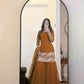 Faux Georgette Sharara Suit Featuring Dori Latkan and Sequin Detailing