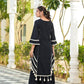 Elegant Thread Embroidered Top and Plazzo Set with Real Mirror and Latkan Accents