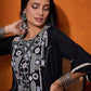 Elegant Thread Embroidered Top and Plazzo Set with Real Mirror and Latkan Accents