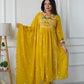 Premium Designer Party Wear Heavy Fox Georgette Top & Pant with Embroidered Dupatta