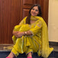 Fendy Fabric Farsi Salwar Suit in Lemon Yellow with Exclusive Sequin Embroidery and Dupatta