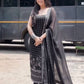 Traditional Georgette Suit Set with Mirror Work and Embroidered Dupatta
