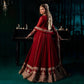 Anarkali Set in Faux Georgette with Cotton Bottom & Mirrorwork Dupatta