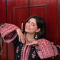 Real Mirror Work Roman Silk Suit with Embroidered Plazzo and Dupatta