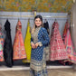 Chinon Designer Wear Sharara Set with Mirror and Digital Print Options