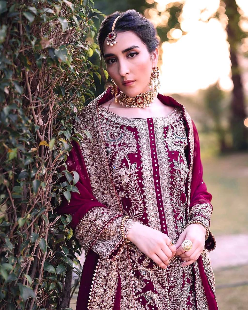 Premium Chain Stitch Embroidered Top and Plazzo Set with Bead Detailing