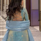 Comfort-Fit Fandy Silk 3-Piece Set with Sequin Detailing & Elastic Waist
