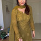 Stylish Faux Georgette 3-Piece Set with Thread Embroidery and Matching Dupatta