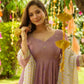 Festive Faux Georgette Gown Embroidered and Fully Stitched with Printed Dupatta & Heavy Cotton Elasticated Pants