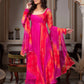 Effortless Charm Faux Georgette Anarkali Set with Micro Cotton Pant & Dupatta