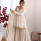 Handcrafted Top with Real Mirror Work, Full Flair Palazzo & Coordinated Dupatta