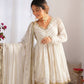 Handcrafted Top with Real Mirror Work, Full Flair Palazzo & Coordinated Dupatta