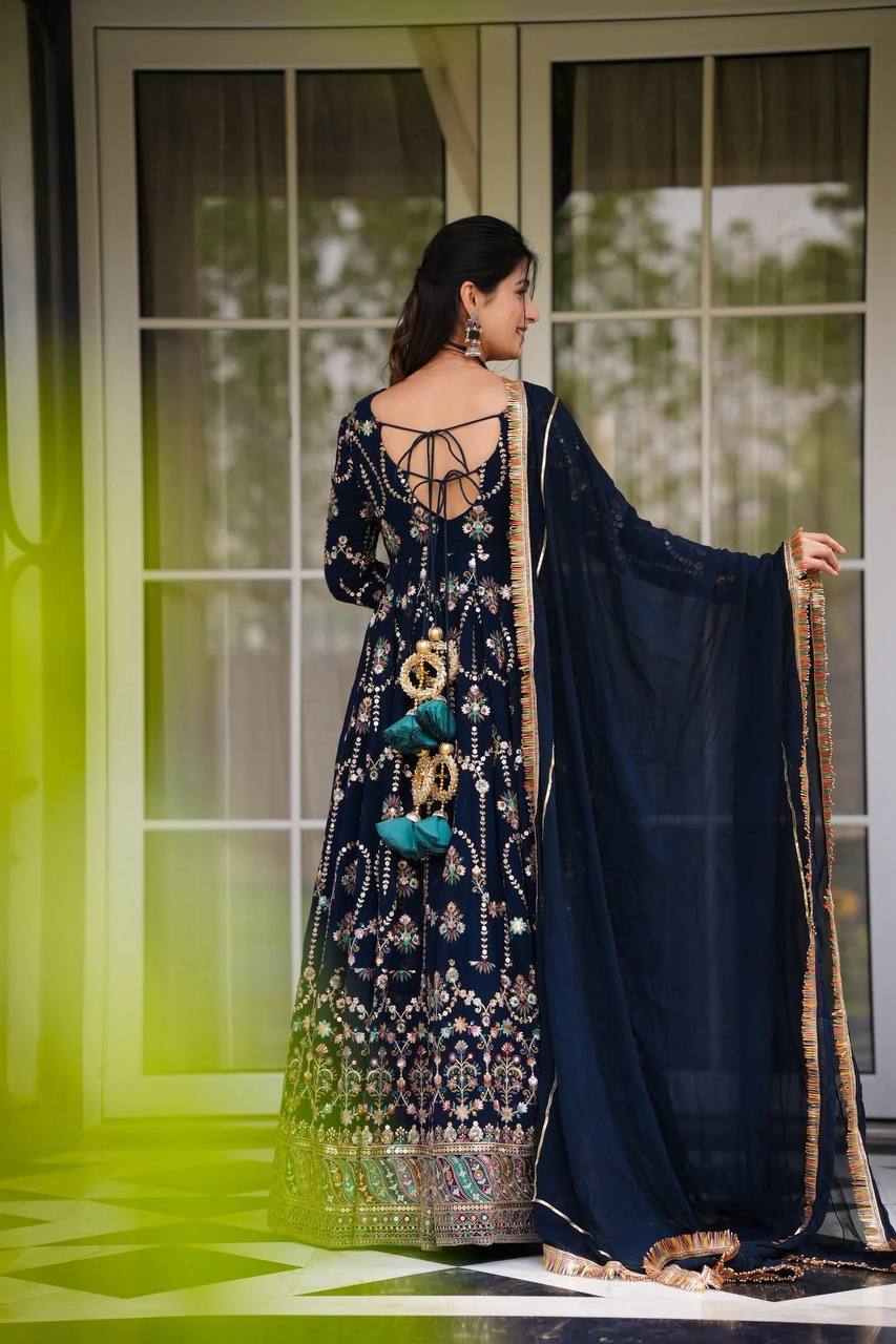 Premium Co-ord Suit Set – Faux Georgette with Soft Cotton Lining & Lace Work