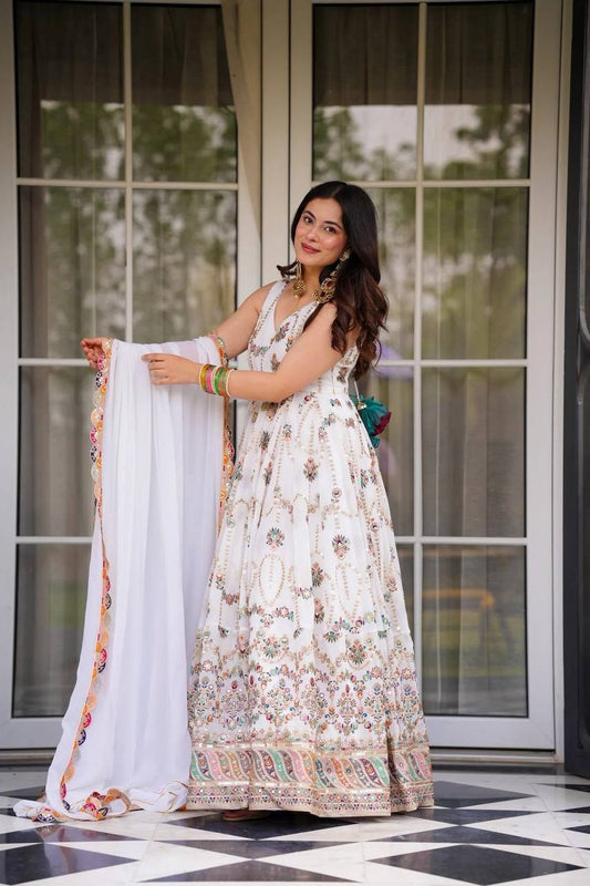 Premium Co-ord Suit Set – Faux Georgette with Soft Cotton Lining & Lace Work