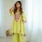 Boho-Inspired Pure Khadi Cotton Set with Sequence & Mirror Embroidery