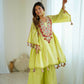 Boho-Inspired Pure Khadi Cotton Set with Sequence & Mirror Embroidery
