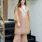 Elegant Fendy Plazzo Set Featuring Mirror Embroidery and Coin Lace Border