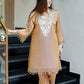 Elegant Fendy Plazzo Set Featuring Mirror Embroidery and Coin Lace Border