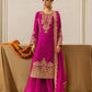 Fully Stitched Maroon Faux Georgette Kurta Plazo Dupatta Set with Intricate Coding and Rivet Moti Embellishments