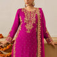 Fully Stitched Maroon Faux Georgette Kurta Plazo Dupatta Set with Intricate Coding and Rivet Moti Embellishments