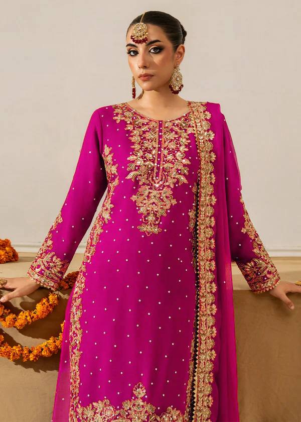 Fully Stitched Maroon Faux Georgette Kurta Plazo Dupatta Set with Intricate Coding and Rivet Moti Embellishments
