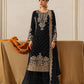 Fully Stitched Maroon Faux Georgette Kurta Plazo Dupatta Set with Intricate Coding and Rivet Moti Embellishments
