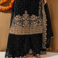 Fully Stitched Maroon Faux Georgette Kurta Plazo Dupatta Set with Intricate Coding and Rivet Moti Embellishments