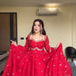 Effortless Charm Faux Georgette Anarkali 3 Piece Set with Soft Micro Cotton Lining
