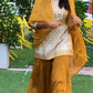Natural Crepe Co-Ord Set Featuring a Flattering Top, Wide-Leg Sharara, and Coordinated Dupatta