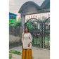 Natural Crepe Co-Ord Set Featuring a Flattering Top, Wide-Leg Sharara, and Coordinated Dupatta
