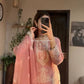 Georgette 3-Piece Palazzo Set with Dupatta and Sequence Embroidery Work