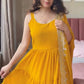 Faux Georgette Anarkali Suit Set with Smooth Cotton Lining and a Flowing Dupatta for All-Day Comfort and Style