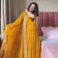 Faux Georgette Anarkali Suit Set with Smooth Cotton Lining and a Flowing Dupatta for All-Day Comfort and Style