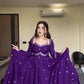 Effortless Charm Faux Georgette Anarkali 3 Piece Set with Soft Micro Cotton Lining