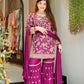 Premium Faux Georgette Top Plazzo Suit with Heavy Sequence and Beads Work
