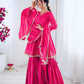 Handcrafted Top with Real Mirror Work, Full Flair Palazzo & Coordinated Dupatta