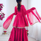 Handcrafted Top with Real Mirror Work, Full Flair Palazzo & Coordinated Dupatta