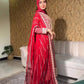 Exclusive Heavy Embroidered Suit Set in Fox Georgette and Micro Cotton