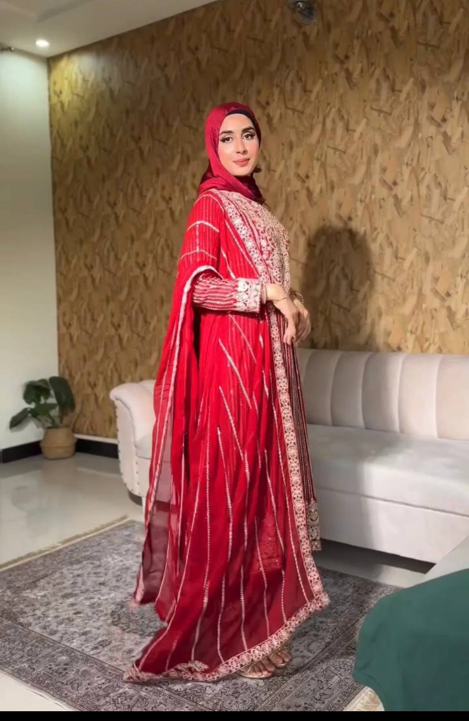 Exclusive Heavy Embroidered Suit Set in Fox Georgette and Micro Cotton