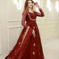 Premium Two Piece Gown and Dupatta Set with Sequence Embroidery