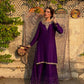 Designer Chinon Palazzo Ensemble with Sequin Embroidered Dupatta for Festive Glamour