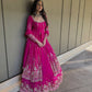 Stylish Faux Georgette Top and Lehenga Set with Micro Cotton Lining